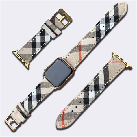 burberry leather band watches|Burberry apple watch band 44mm.